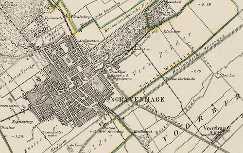 topkaart den haag 1850